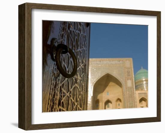 Mir-I-Arab Medressa, UNESCO World Heritage Site, Bukhara, Uzbekistan, Central Asia-Michael Runkel-Framed Photographic Print