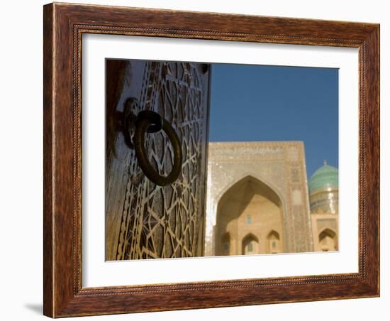 Mir-I-Arab Medressa, UNESCO World Heritage Site, Bukhara, Uzbekistan, Central Asia-Michael Runkel-Framed Photographic Print