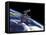 Mir Russian Space Station in Orbit over Earth-null-Framed Stretched Canvas