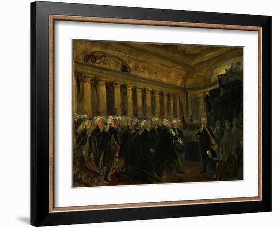 Mirabeau Confronts the Marquis De Dreux-Brézé (Sketc), 1831-Eugene Delacroix-Framed Giclee Print