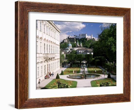 Mirabell Gardens and the Old City, Unesco World Heritage Site, Salzburg, Austria-Gavin Hellier-Framed Photographic Print