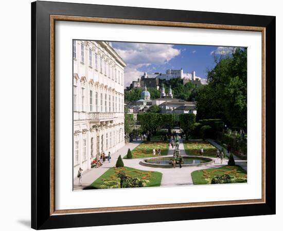 Mirabell Gardens and the Old City, Unesco World Heritage Site, Salzburg, Austria-Gavin Hellier-Framed Photographic Print