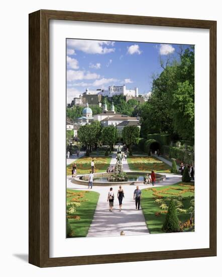 Mirabell Gardens and the Old City, Unesco World Heritage Site, Salzburg, Austria-Gavin Hellier-Framed Photographic Print