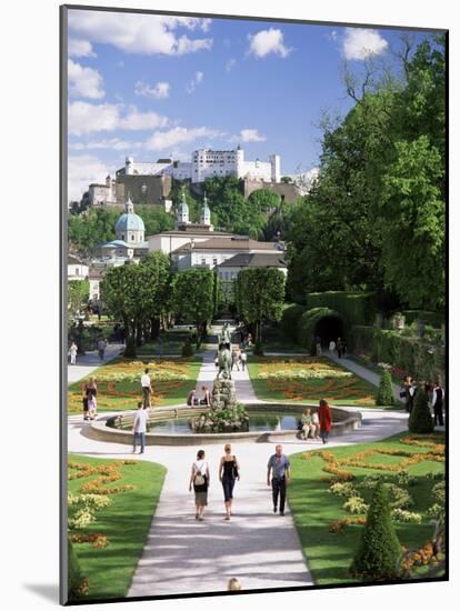 Mirabell Gardens and the Old City, Unesco World Heritage Site, Salzburg, Austria-Gavin Hellier-Mounted Photographic Print