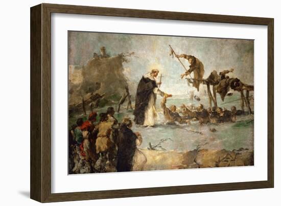 Miracle D'un Saint Dominicain - the Miracle of a Dominican Saint (Saint Goncalo De Amarante?) - Fra-Francesco Guardi-Framed Giclee Print