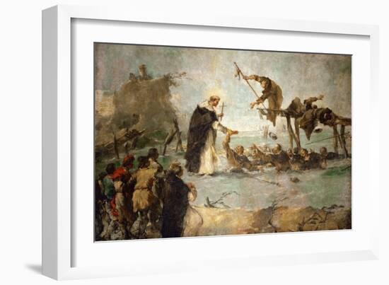 Miracle D'un Saint Dominicain - the Miracle of a Dominican Saint (Saint Goncalo De Amarante?) - Fra-Francesco Guardi-Framed Giclee Print