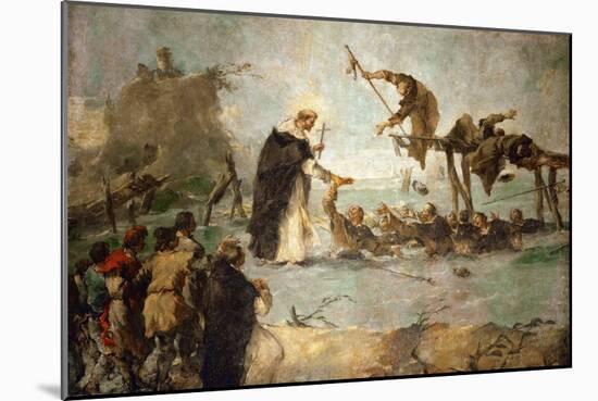 Miracle D'un Saint Dominicain - the Miracle of a Dominican Saint (Saint Goncalo De Amarante?) - Fra-Francesco Guardi-Mounted Giclee Print