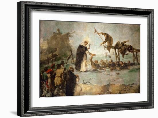 Miracle D'un Saint Dominicain - the Miracle of a Dominican Saint (Saint Goncalo De Amarante?) - Fra-Francesco Guardi-Framed Giclee Print