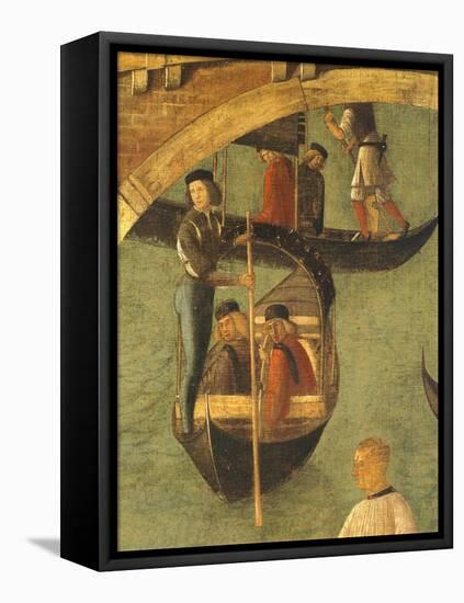 Miracle of Cross at Bridge of San Lorenzo-Gentile Bellini-Framed Premier Image Canvas