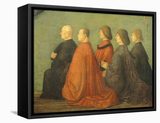 Miracle of Cross at Bridge of San Lorenzo-Gentile Bellini-Framed Premier Image Canvas