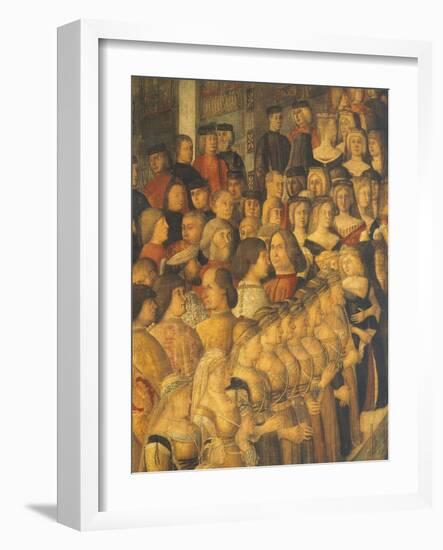 Miracle of Cross at Bridge of San Lorenzo-Gentile Bellini-Framed Giclee Print