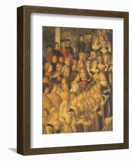 Miracle of Cross at Bridge of San Lorenzo-Gentile Bellini-Framed Giclee Print