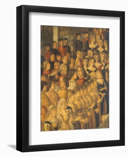 Miracle of Cross at Bridge of San Lorenzo-Gentile Bellini-Framed Giclee Print