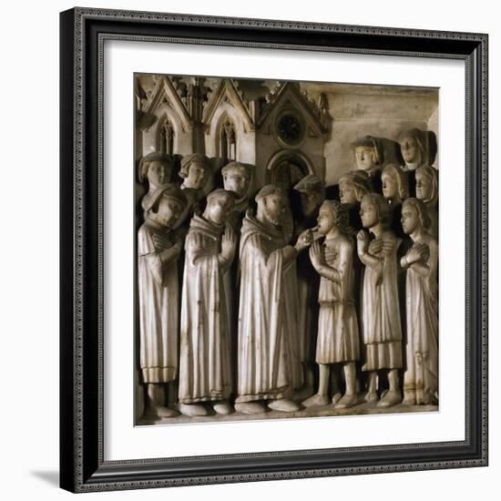 Miracle of Host, Detail from Tomb of Saint Peter Martyr, 1339-Giovanni Di Balduccio-Framed Premium Giclee Print