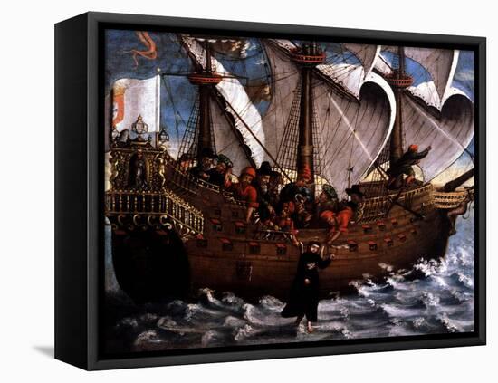 Miracle of Saint Francis Xavier, Jesuit Missionary-null-Framed Premier Image Canvas