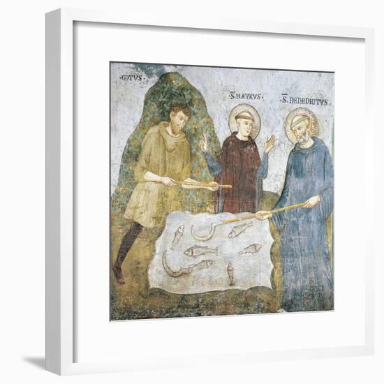 Miracle of Sickle, Detail from Stories of St. Benedict-null-Framed Giclee Print