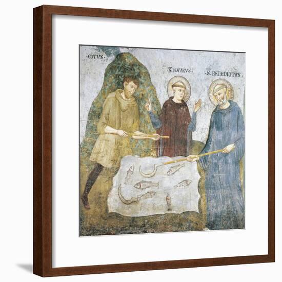 Miracle of Sickle, Detail from Stories of St. Benedict-null-Framed Giclee Print