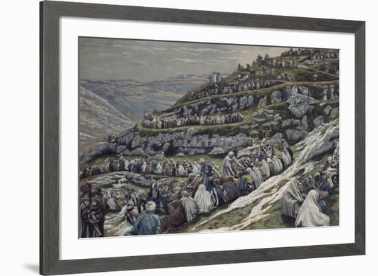 Miracle of the Loaves and Fishes-James Tissot-Framed Giclee Print