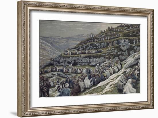 Miracle of the Loaves and Fishes-James Tissot-Framed Giclee Print