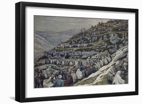 Miracle of the Loaves and Fishes-James Tissot-Framed Giclee Print