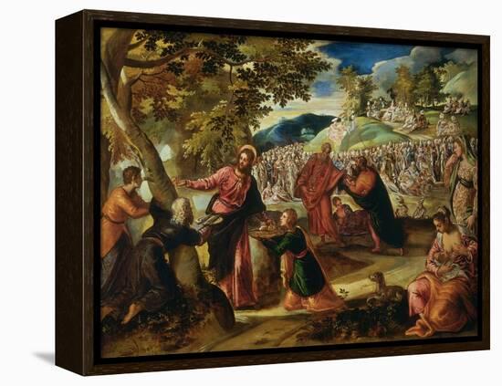 Miracle of the Loves and Fishes-Jacopo Robusti Tintoretto-Framed Premier Image Canvas