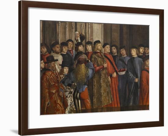 Miracle of the Relic of the True Cross at the Rialto Bridge Or the Healing of the Possessed Man-Vittore Carpaccio-Framed Giclee Print