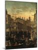 Miracle of the Relic of the True Cross at the Rialto Bridge Or the Healing of the Possessed Man-Vittore Carpaccio-Mounted Giclee Print