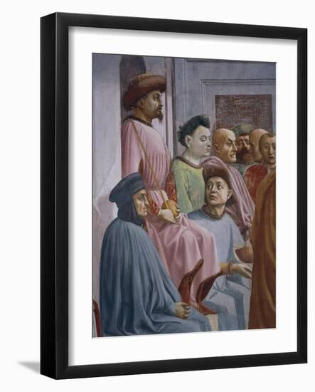 Miracle of Theophilus, Detail from the Raising of the Son of Theophilus-Tommaso Masaccio-Framed Giclee Print