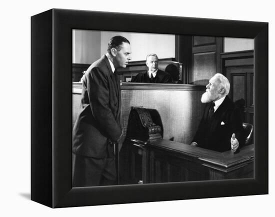 Miracle on 34th Street, from Left, Jerome Cowan, Gene Lockhart, Edmund Gwenn, 1947-null-Framed Stretched Canvas