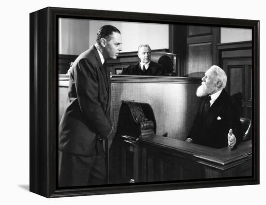 Miracle on 34th Street, from Left, Jerome Cowan, Gene Lockhart, Edmund Gwenn, 1947-null-Framed Stretched Canvas