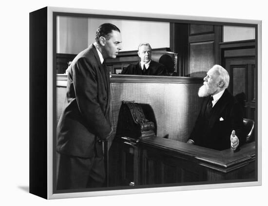 Miracle on 34th Street, from Left, Jerome Cowan, Gene Lockhart, Edmund Gwenn, 1947-null-Framed Stretched Canvas