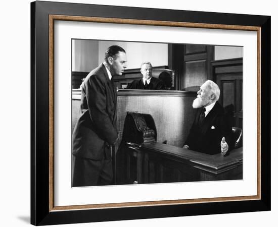 Miracle on 34th Street, from Left, Jerome Cowan, Gene Lockhart, Edmund Gwenn, 1947-null-Framed Photo