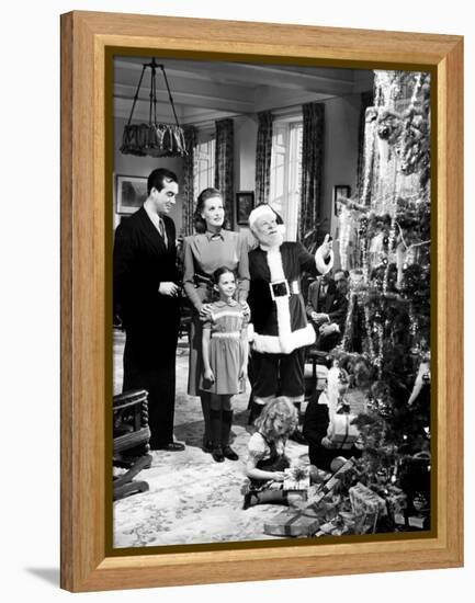 Miracle on 34Th Street, John Payne, Maureen O'Hara, Natalie Wood, Edmund Gwenn, 1947-null-Framed Stretched Canvas