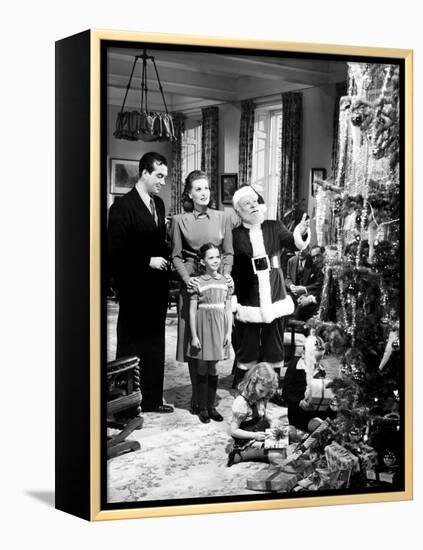 Miracle on 34Th Street, John Payne, Maureen O'Hara, Natalie Wood, Edmund Gwenn, 1947-null-Framed Stretched Canvas