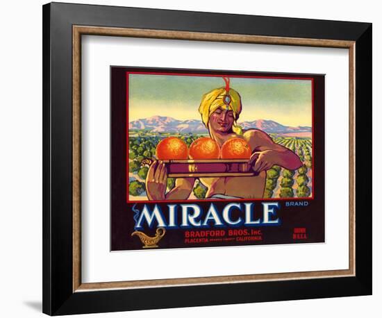 Miracle Orange Label-null-Framed Art Print