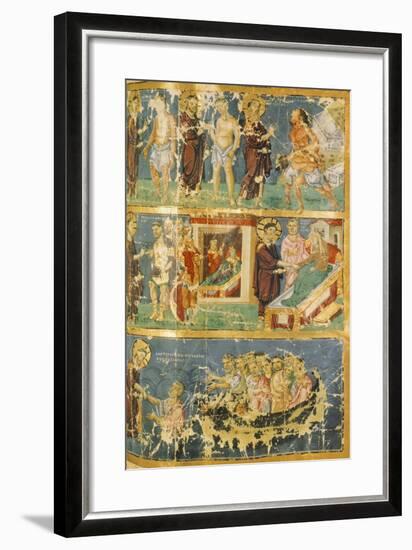 Miracles of Jesus, Miniature from Homilies by Saint Gregory, Manuscript, 9th Century-null-Framed Giclee Print