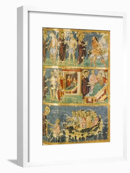 Miracles of Jesus, Miniature from Homilies by Saint Gregory, Manuscript, 9th Century-null-Framed Giclee Print