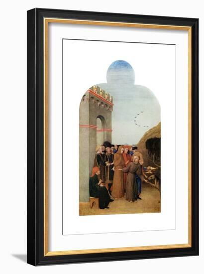 Miracles: the Legend of the Wolf of Gubbio, C1437-1444-Sassetta Sassetta-Framed Giclee Print