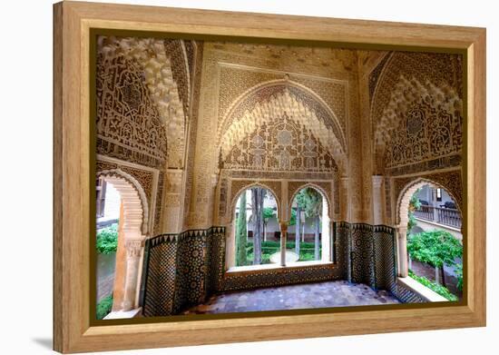 Mirador De Daraxa O Lindaraja, Palacio De Los Leones, the Alhambra, Granada, Andalucia, Spain-Carlo Morucchio-Framed Premier Image Canvas