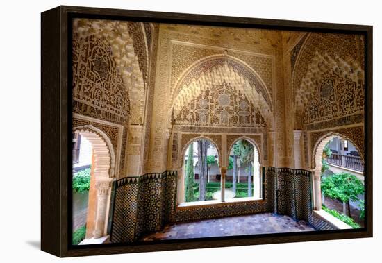 Mirador De Daraxa O Lindaraja, Palacio De Los Leones, the Alhambra, Granada, Andalucia, Spain-Carlo Morucchio-Framed Premier Image Canvas