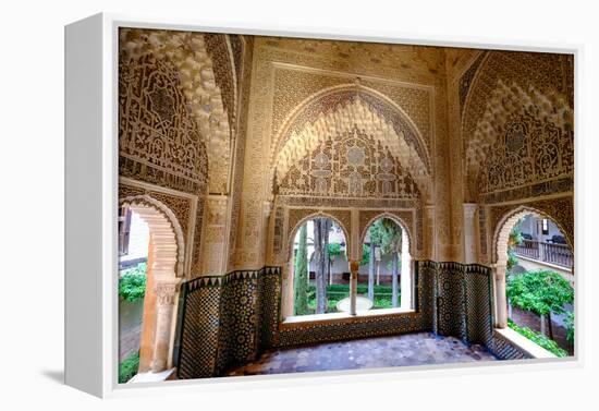 Mirador De Daraxa O Lindaraja, Palacio De Los Leones, the Alhambra, Granada, Andalucia, Spain-Carlo Morucchio-Framed Premier Image Canvas