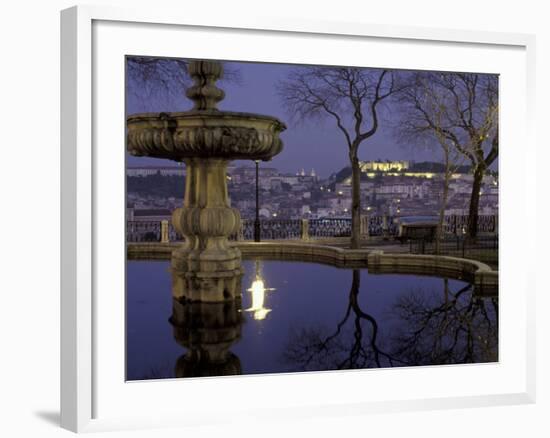 Miradouro de Sao Pedro de Alcantara and Sao Jorge Castle, Lisbon, Portugal-Michele Molinari-Framed Photographic Print