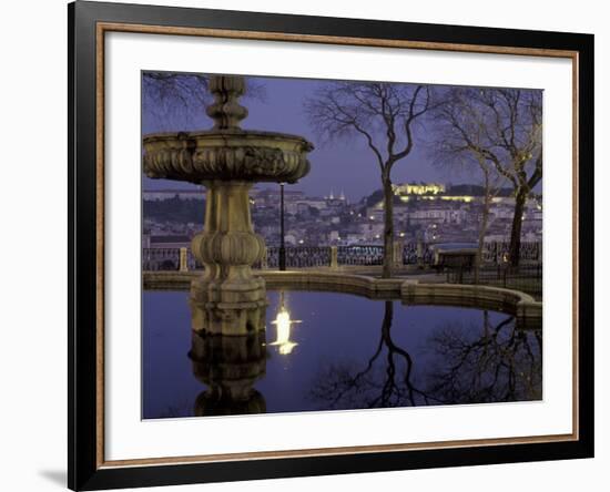 Miradouro de Sao Pedro de Alcantara and Sao Jorge Castle, Lisbon, Portugal-Michele Molinari-Framed Photographic Print