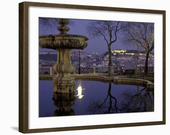 Miradouro de Sao Pedro de Alcantara and Sao Jorge Castle, Lisbon, Portugal-Michele Molinari-Framed Photographic Print