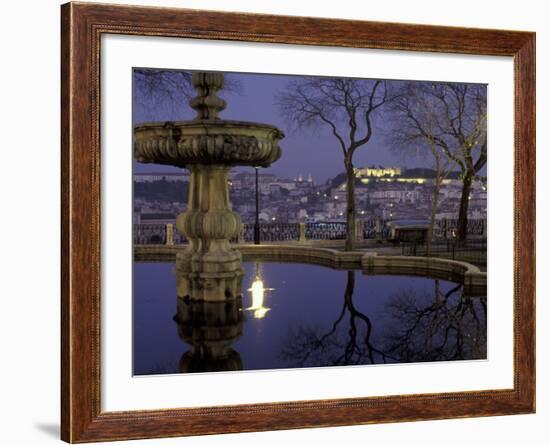 Miradouro de Sao Pedro de Alcantara and Sao Jorge Castle, Lisbon, Portugal-Michele Molinari-Framed Photographic Print