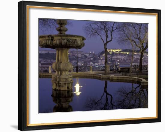 Miradouro de Sao Pedro de Alcantara and Sao Jorge Castle, Lisbon, Portugal-Michele Molinari-Framed Photographic Print