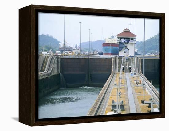 Miraflores Locks, Panama Canal, Panama, Central America-Sergio Pitamitz-Framed Premier Image Canvas