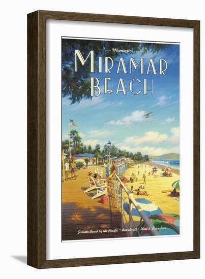 Miramar Beach, Montecito California-Kerne Erickson-Framed Premium Giclee Print