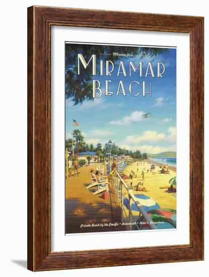 Miramar Beach, Montecito California-Kerne Erickson-Framed Premium Giclee Print