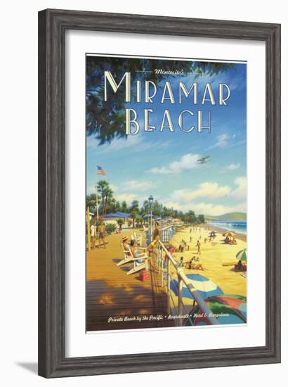 Miramar Beach, Montecito California-Kerne Erickson-Framed Art Print